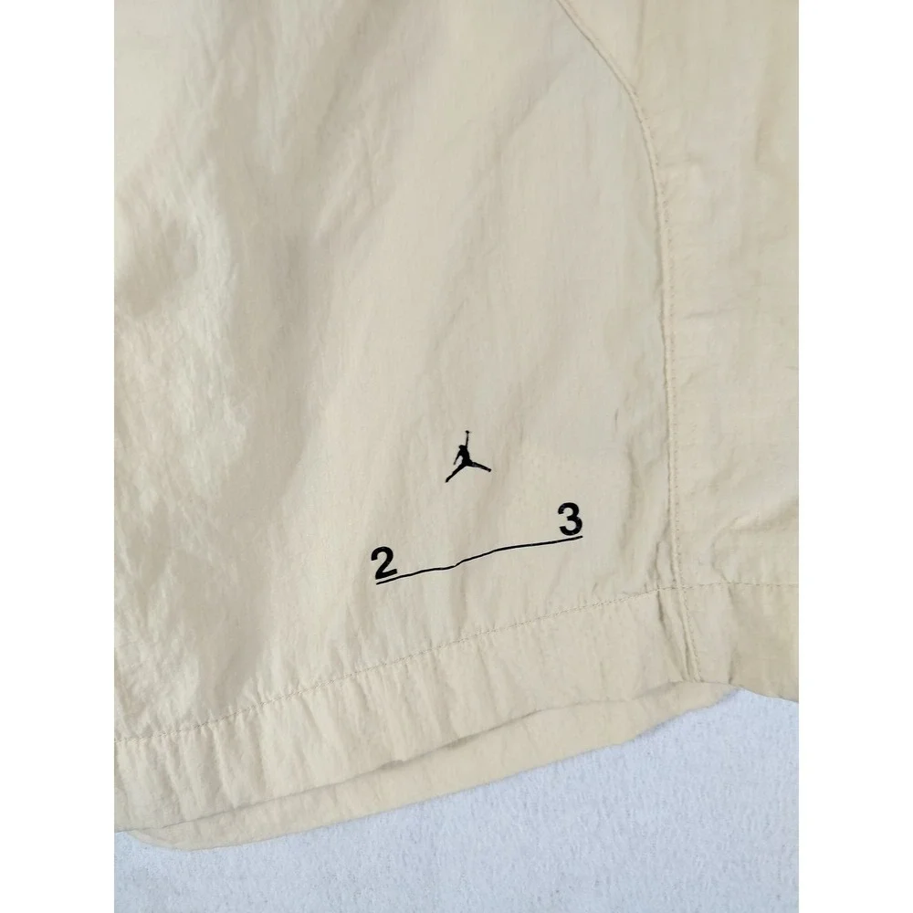 Jordan 23 Engineered Shorts Mens Medium Beige‎ Athletic Zip Pockets DQ7875-252